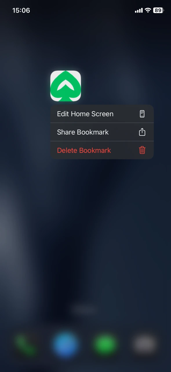 Find the Almabet icon on your home screen.