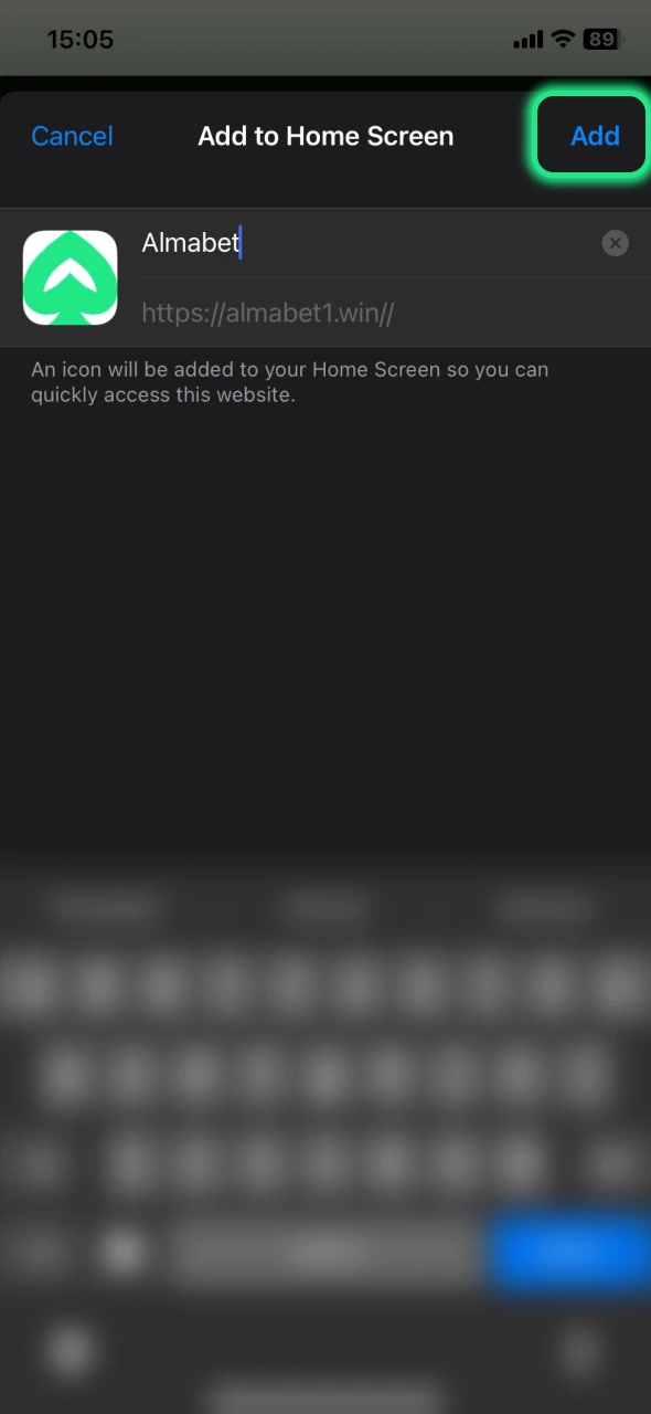 Rename the Almabet shortcut and confirm the process.