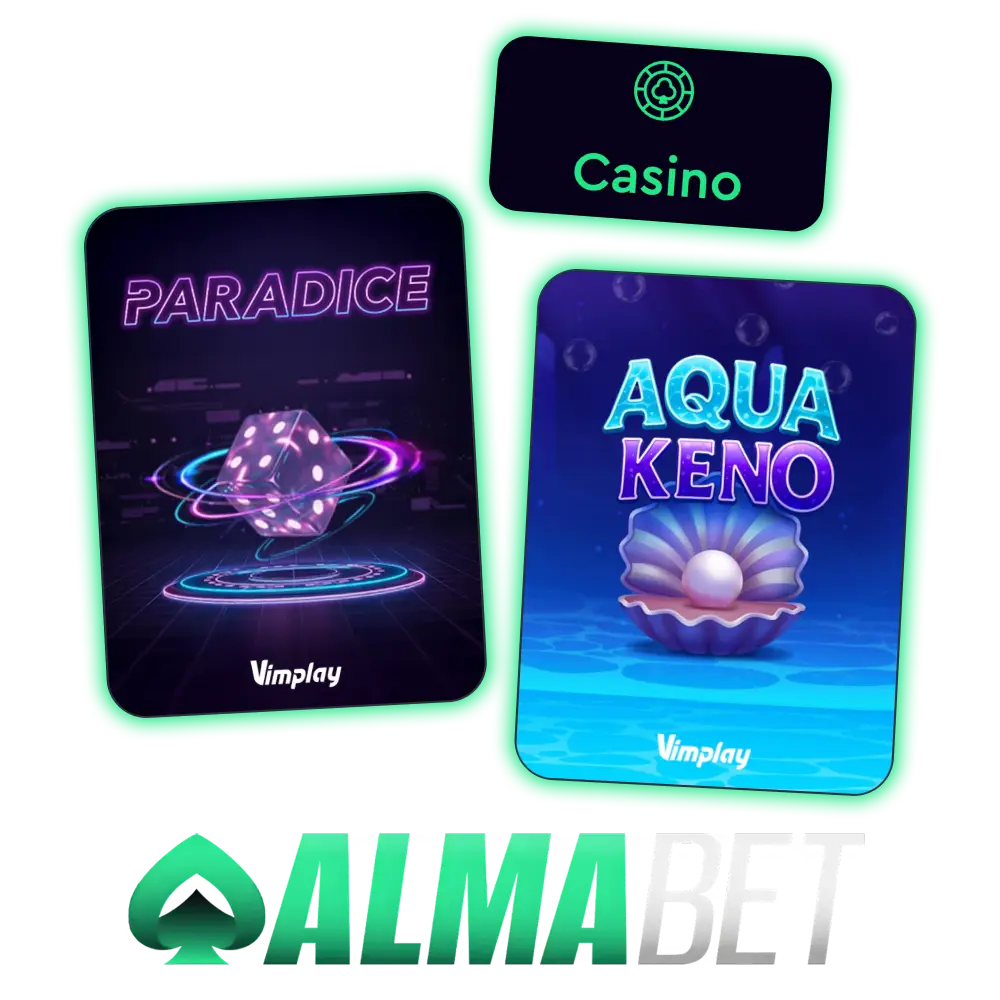 Play casino games at Almabet platform and win.