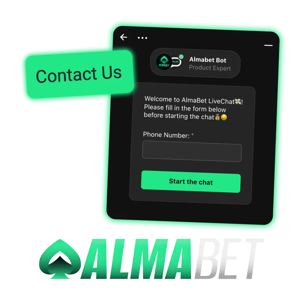 Reach Almabet customer support for any help.