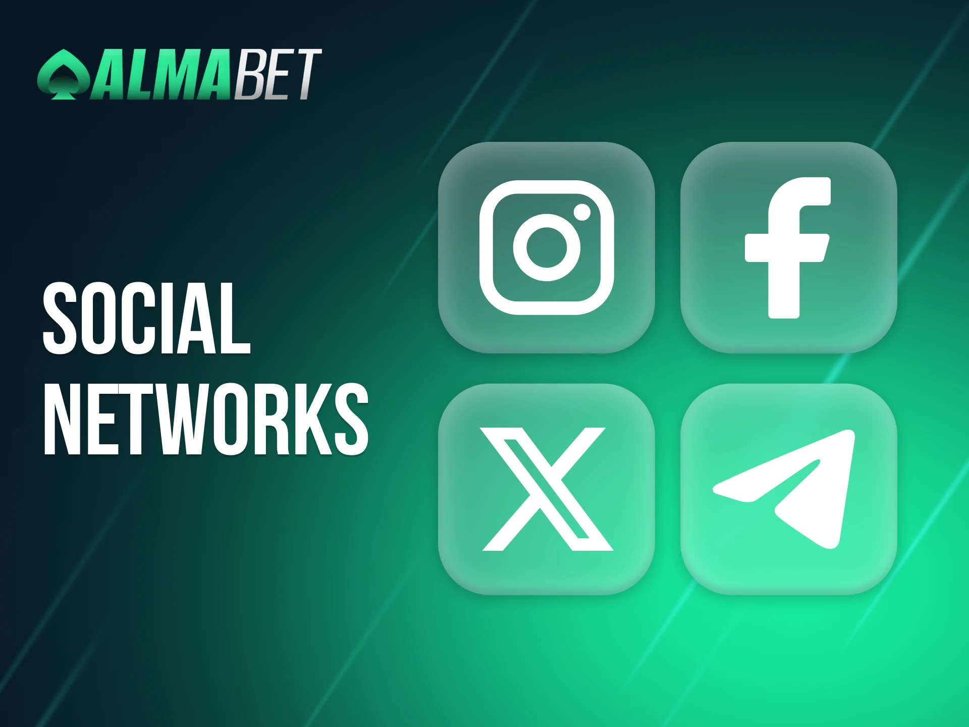 Stay connected with Almabet on social media for news and support.