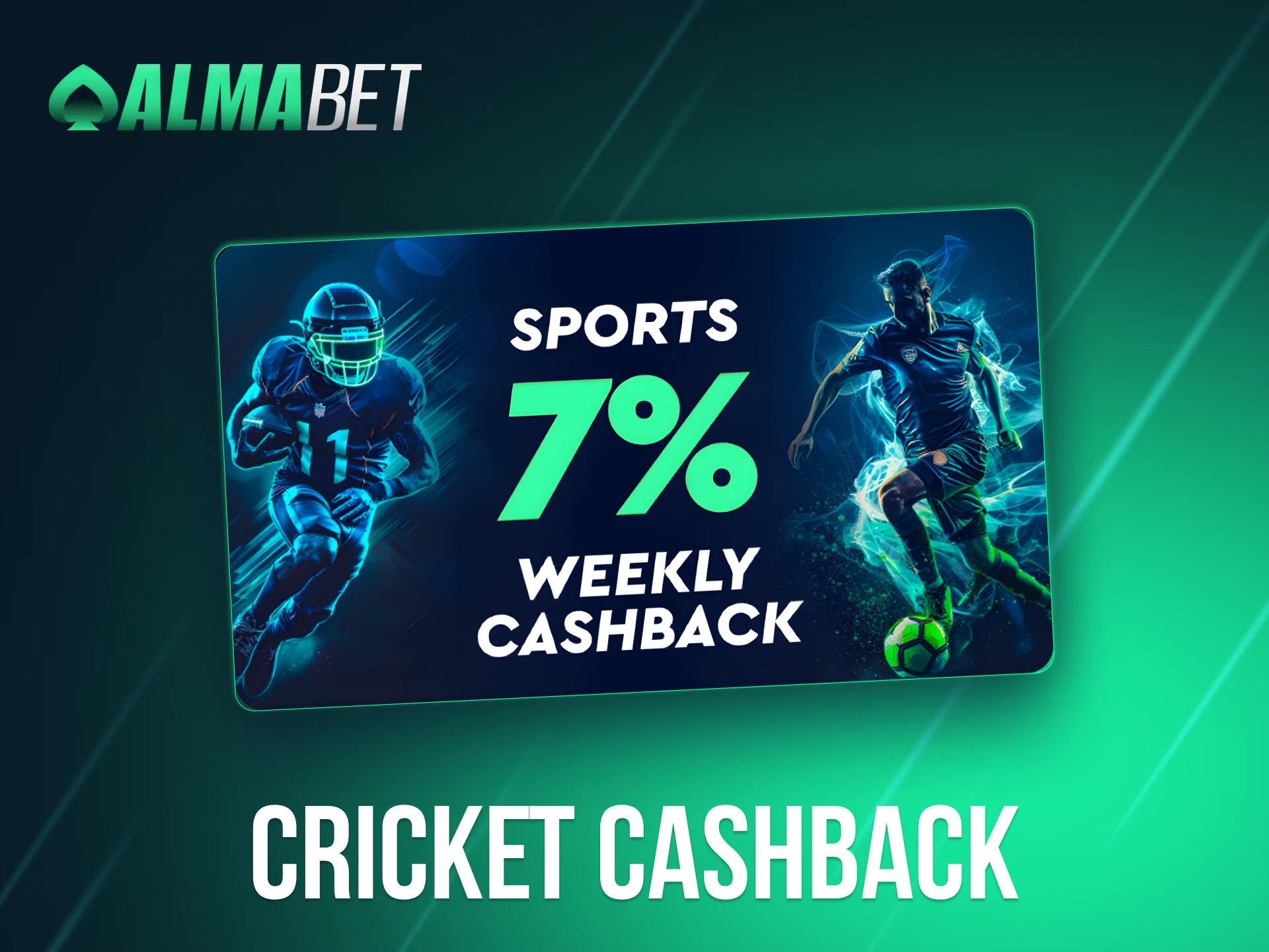 Stay motivated with weekly cashback on your cricket betting losses at Almabet.