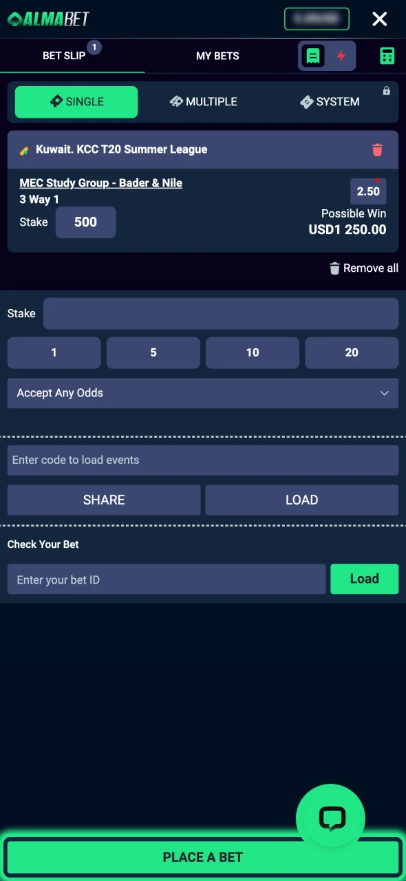 Place a bet and wait for your winnings at Almabet.