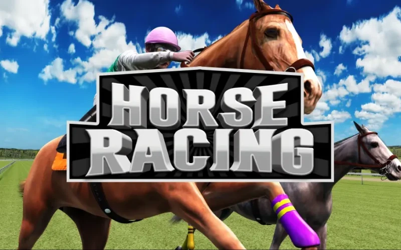 Watch realistic horses race in real-time 3D environments in Horse Racing with Almabet.
