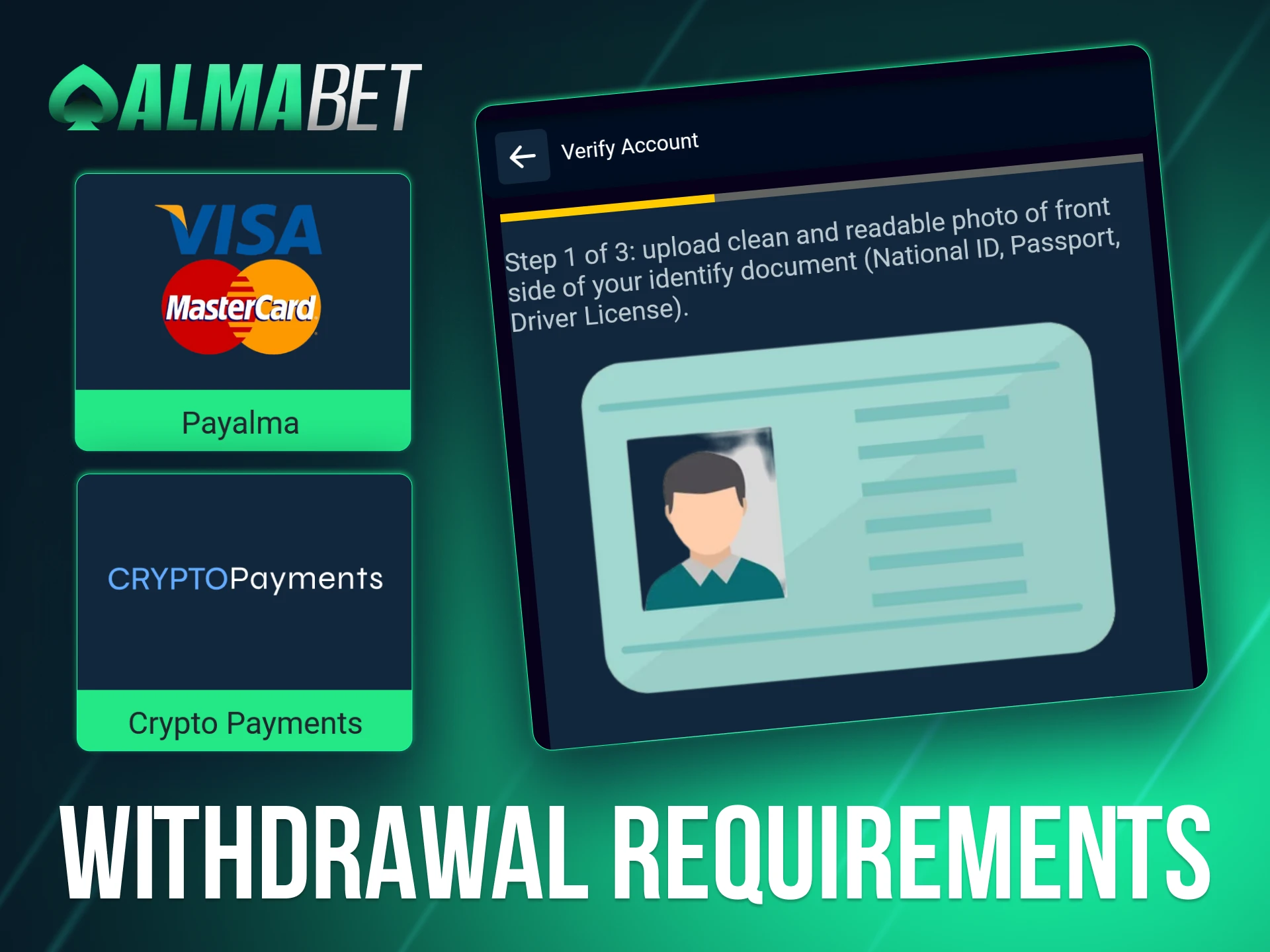 Meeting particular requirements is necessary for users to withdraw their winnings from Almabet.